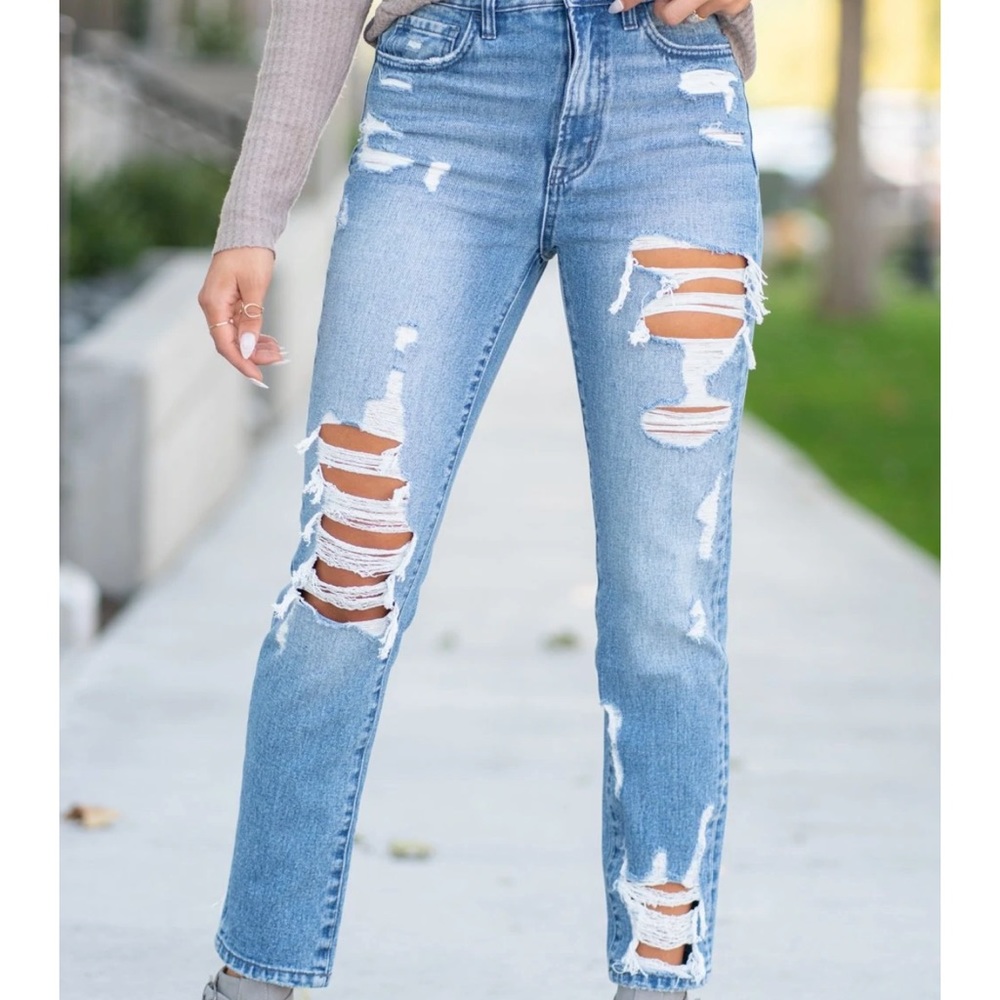 Flying monkey high rise mom jeans
